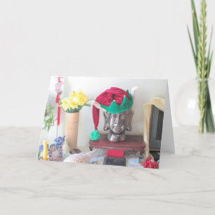 Buddhist Elf Christmas Card