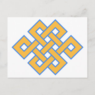 Buddhist Endless Knot Auspicious Symbol Postcard