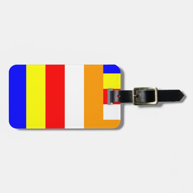 Buddhist Flag Luggage Tag (Front Horizontal)