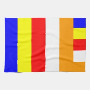 Buddhist Flag Tea Towel
