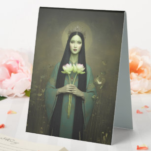 Buddhist Goddess Green Tara Vintage Style Portrait