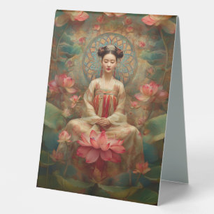 Buddhist Goddess Quan Yin Portrait Painting Art