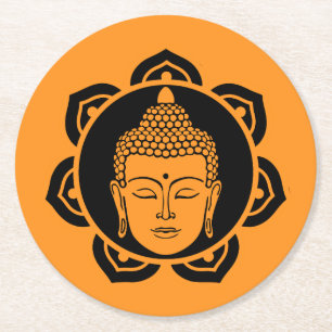 Buddhist Home Decor Round Paper Coaster