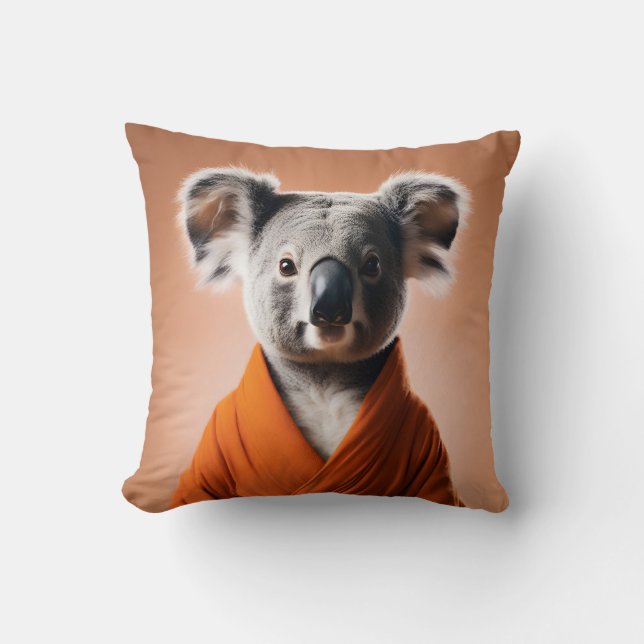 Buddhist Koala Cushion (Front)