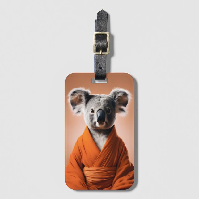 Buddhist Koala Luggage Tag (Front Vertical)