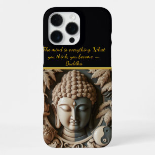 Buddhist Leaf and Orb Carving AI iPhone 16 Pro Max Case