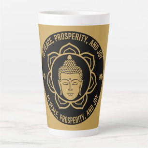 Buddhist Mantra Luck Gift Latte Mug