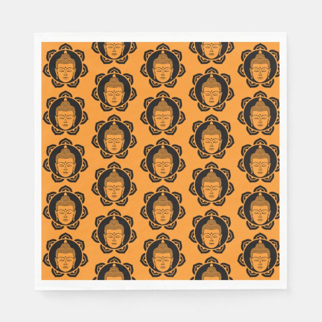 Buddhist Meditation Art Decor Napkin (Front)