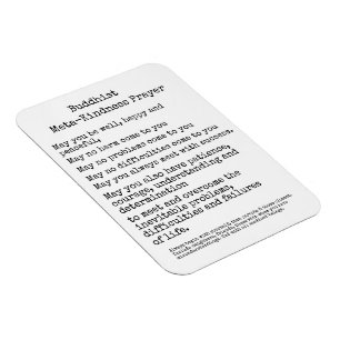 Buddhist Meta Kindness Prayer Magnet