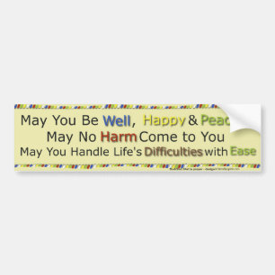 Buddhist Metta Chant Bumper Sticker