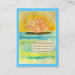 Buddhist Metta Prayer.  Enclosure Card