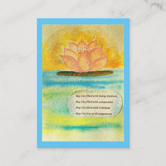 Buddhist Metta Prayer. Enclosure Card