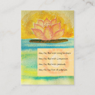 Buddhist Metta Prayer. Enclosure Card
