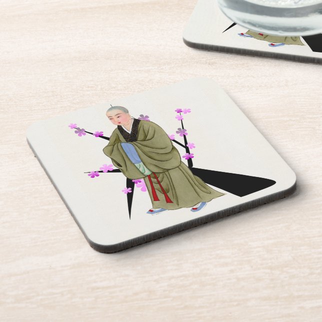 Buddhist Monk Beverage Coaster (Left Side)