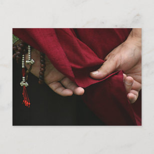 Buddhist Monk Hand Detail Photo Postcard