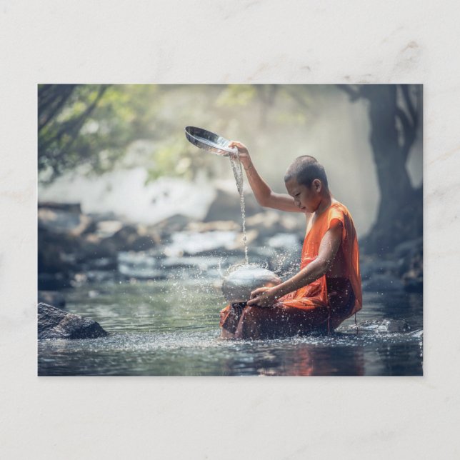 Buddhist Monk Washing Implements Postcard (Front)
