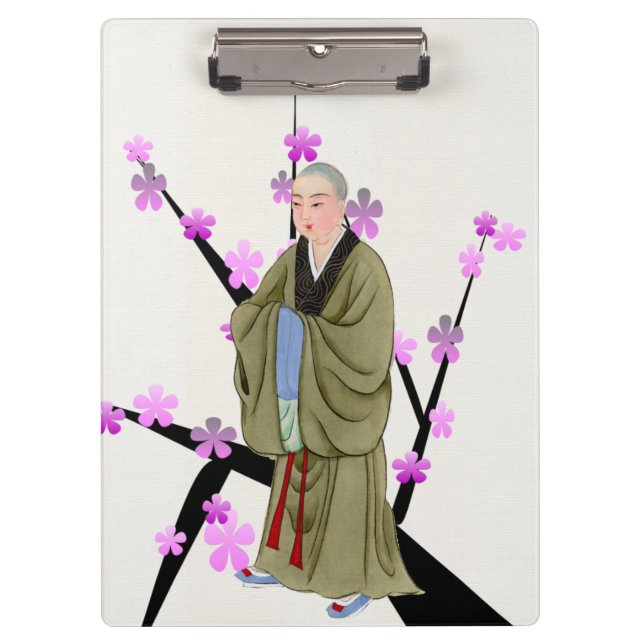Buddhist Monk Woman's Clipboard (Front)