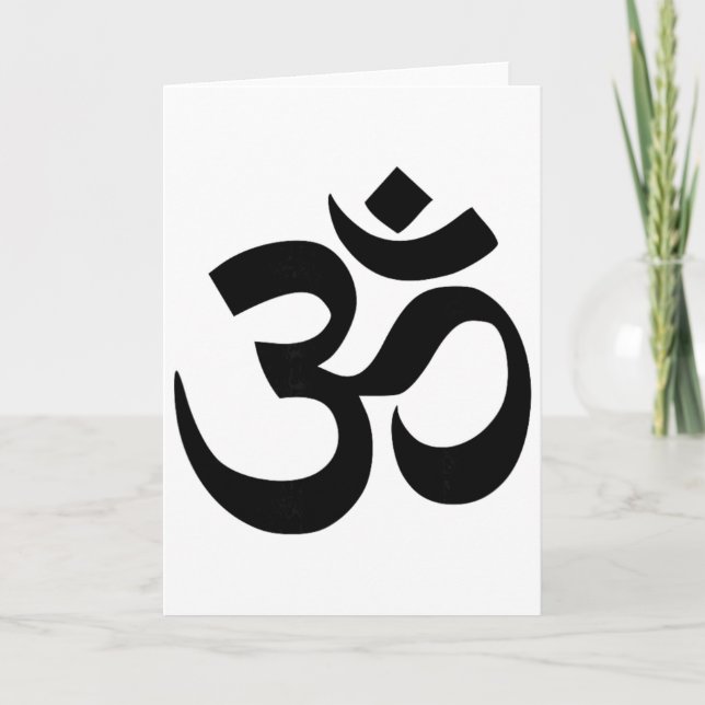 Buddhist Om Symbol  Card (Front)