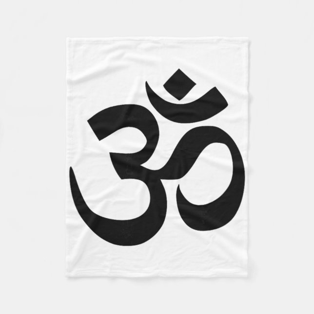 Buddhist Om Symbol  Fleece Blanket (Front)