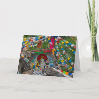 Buddhist Painting on Rocks Card