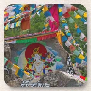 Buddhist Painting on Rocks Coaster