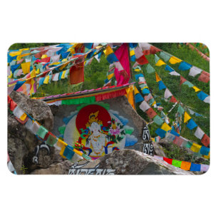Buddhist Painting on Rocks Magnet