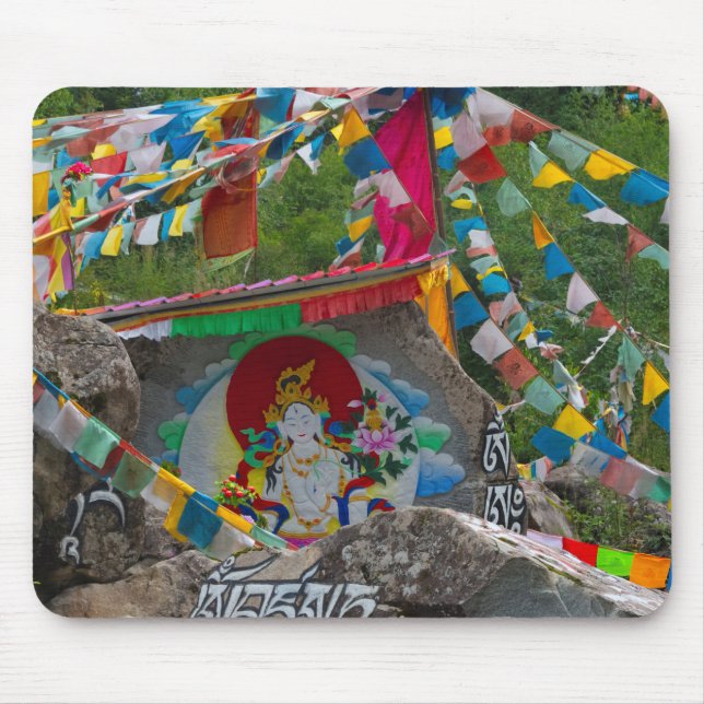 Buddhist Painting on Rocks Mouse Mat (Front)