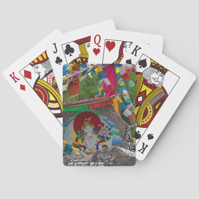 Buddhist Painting on Rocks Playing Cards (Back)