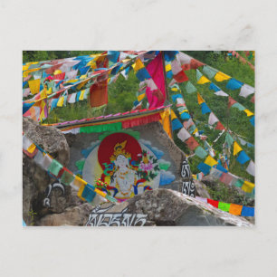 Buddhist Painting on Rocks Postcard