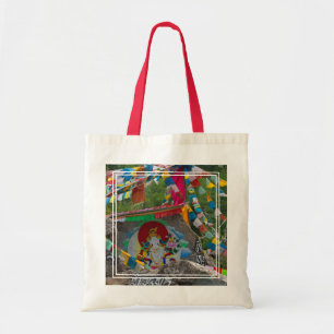 Buddhist Painting on Rocks Tote Bag