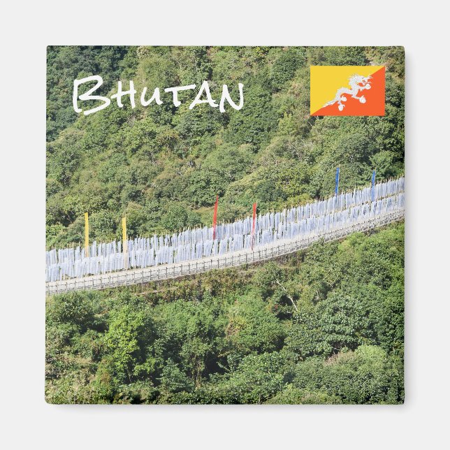 Buddhist Prayer Flags - Bhutan Magnet (Front)