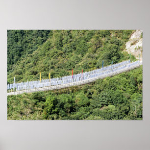 Buddhist Prayer Flags - Bhutan Poster