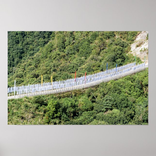 Buddhist Prayer Flags - Bhutan Poster (Front)