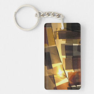 Buddhist prayer flags in the sunset, key ring