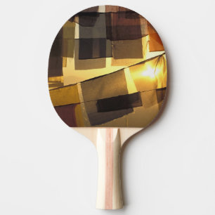 Buddhist prayer flags in the sunset, ping pong paddle