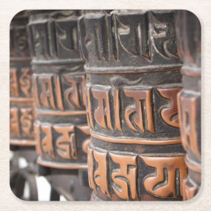 Buddhist prayer wheels coaster