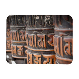 Buddhist prayer wheels rectangular magnet