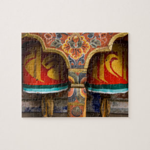 Buddhist praying role, bhutan jigsaw puzzle