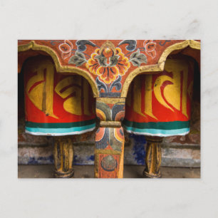 Buddhist praying role, bhutan postcard