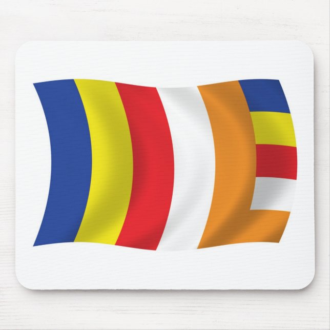 Buddhist Religion Flag Mousepad (Front)