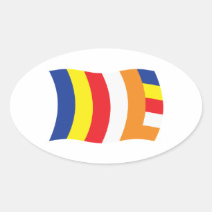 Buddhist Religion Flag Sticker