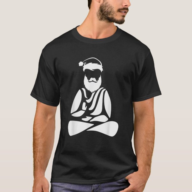 Buddhist Santa  Funny Santa Claus Christmas Gift T T-Shirt (Front)