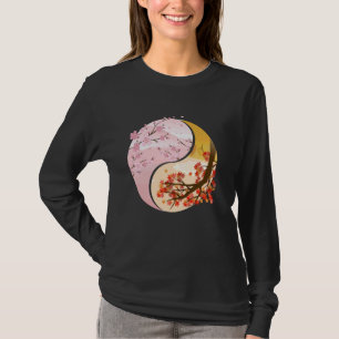 Buddhist Signs Ying and Yang Plants China Symbols T-Shirt