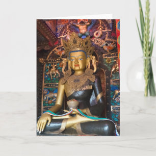 Buddhist Statue in Litang Monastery Card