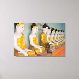 Buddhist statues in Umin Thounzeh Canvas Print