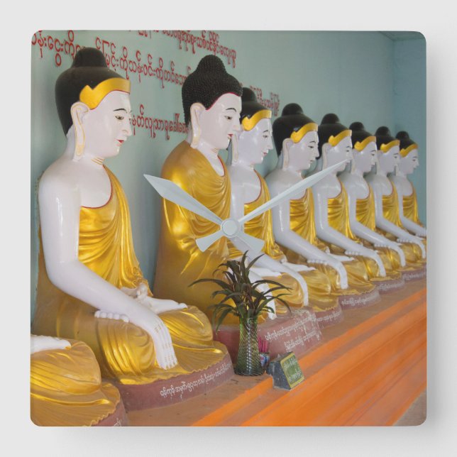 Buddhist statues in Umin Thounzeh Square Wall Clock (Front)
