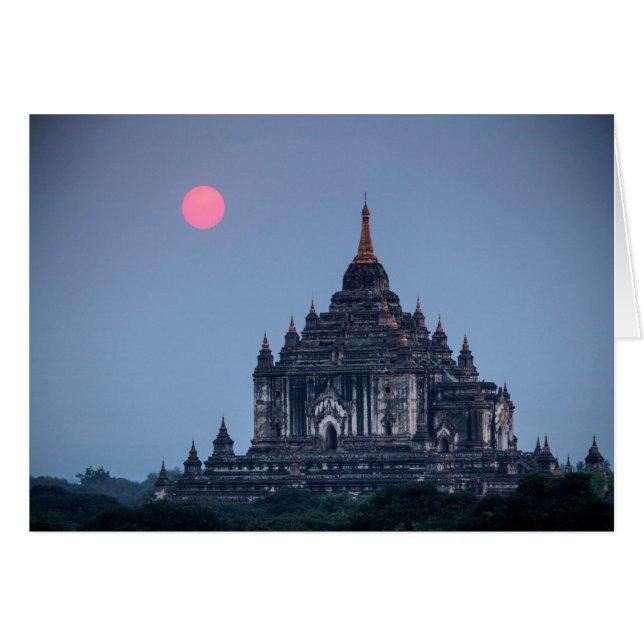 Buddhist Temple At Sunset (Front Horizontal)