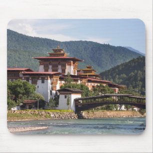 Buddhist Temple By River Mouse Mat