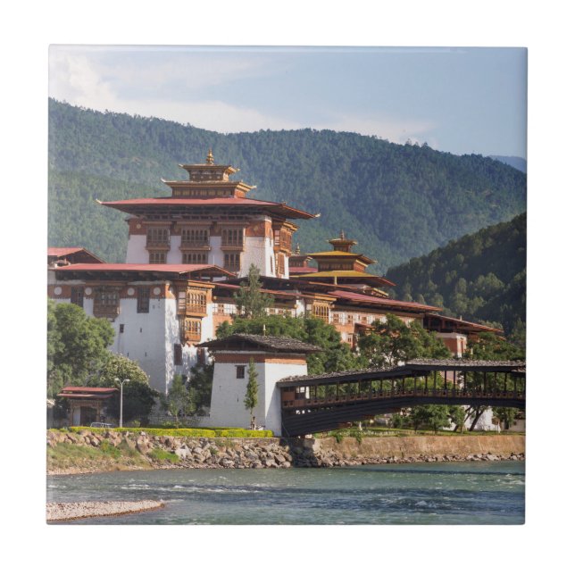 Buddhist Temple By River Tile (Front)