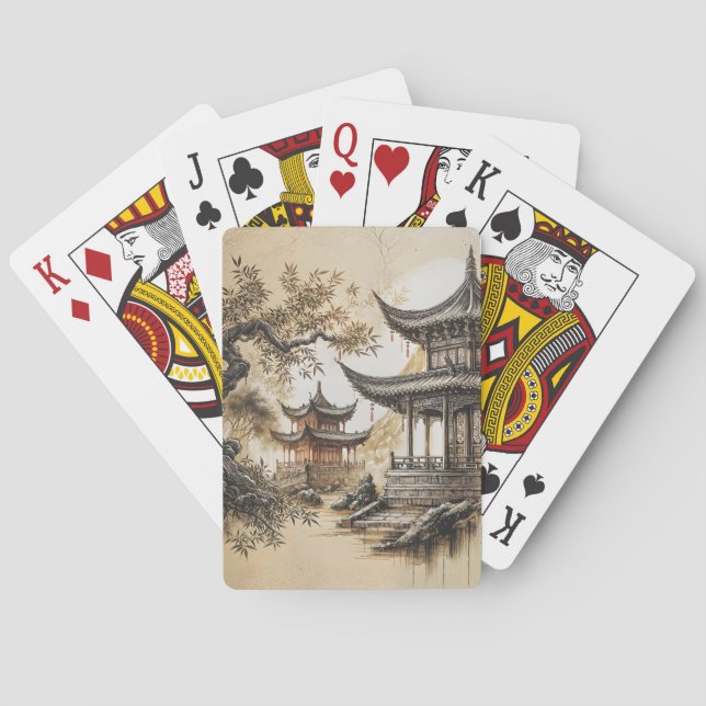 Buddhist Temple Playing Cards (Back)